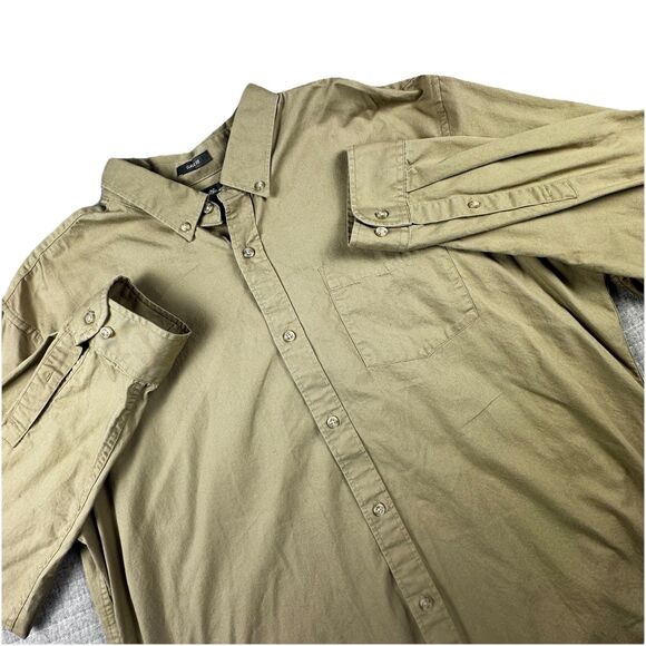 Eddie Bauer Guide Series Shirt Men XL Tan Button Down LS Outdoor Fishing - Picture 1 of 8